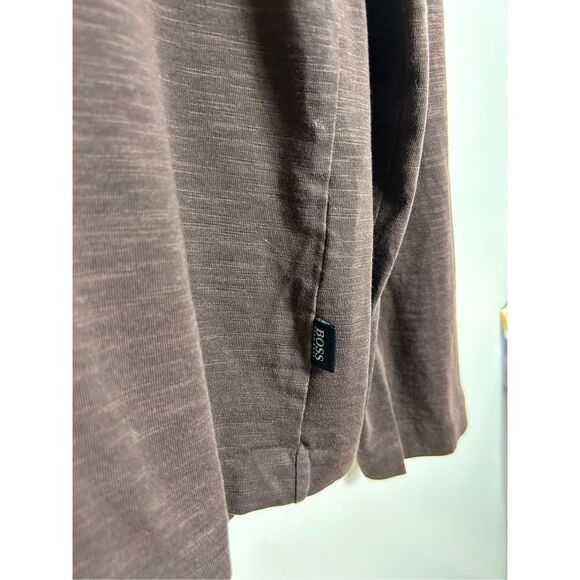 Boss Hugo Boss Slim Fit Brown Men Long Sleeve Shirt Size Large - Picture 4 of 7